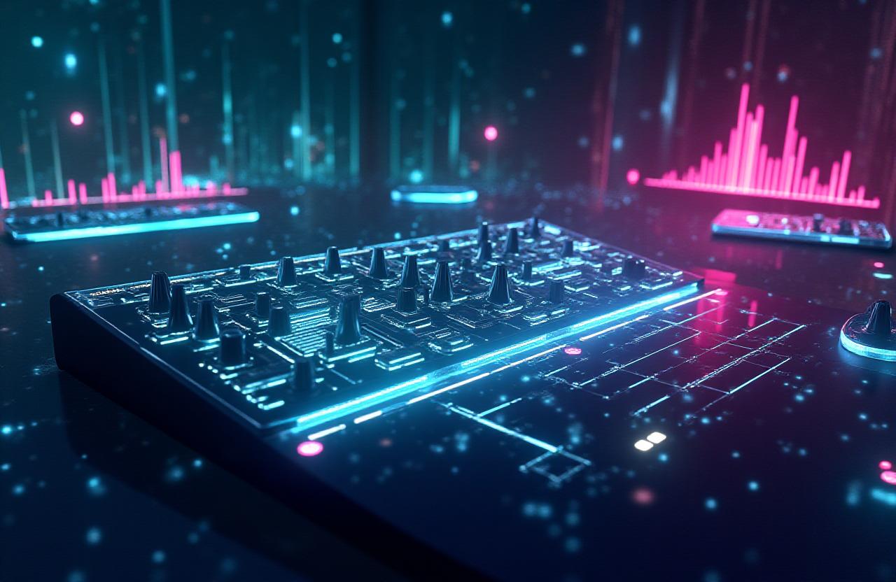 Interactive 3D Virtual Music Studio Rendering