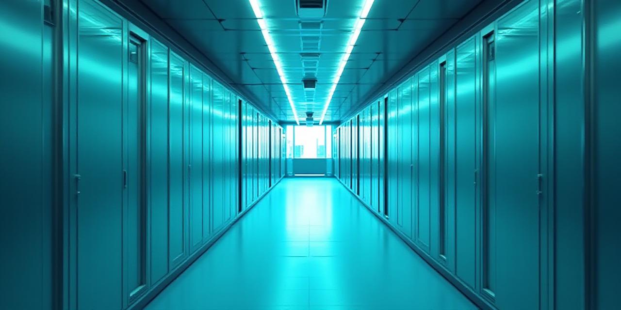 A clean, architectural view of a modern research facility